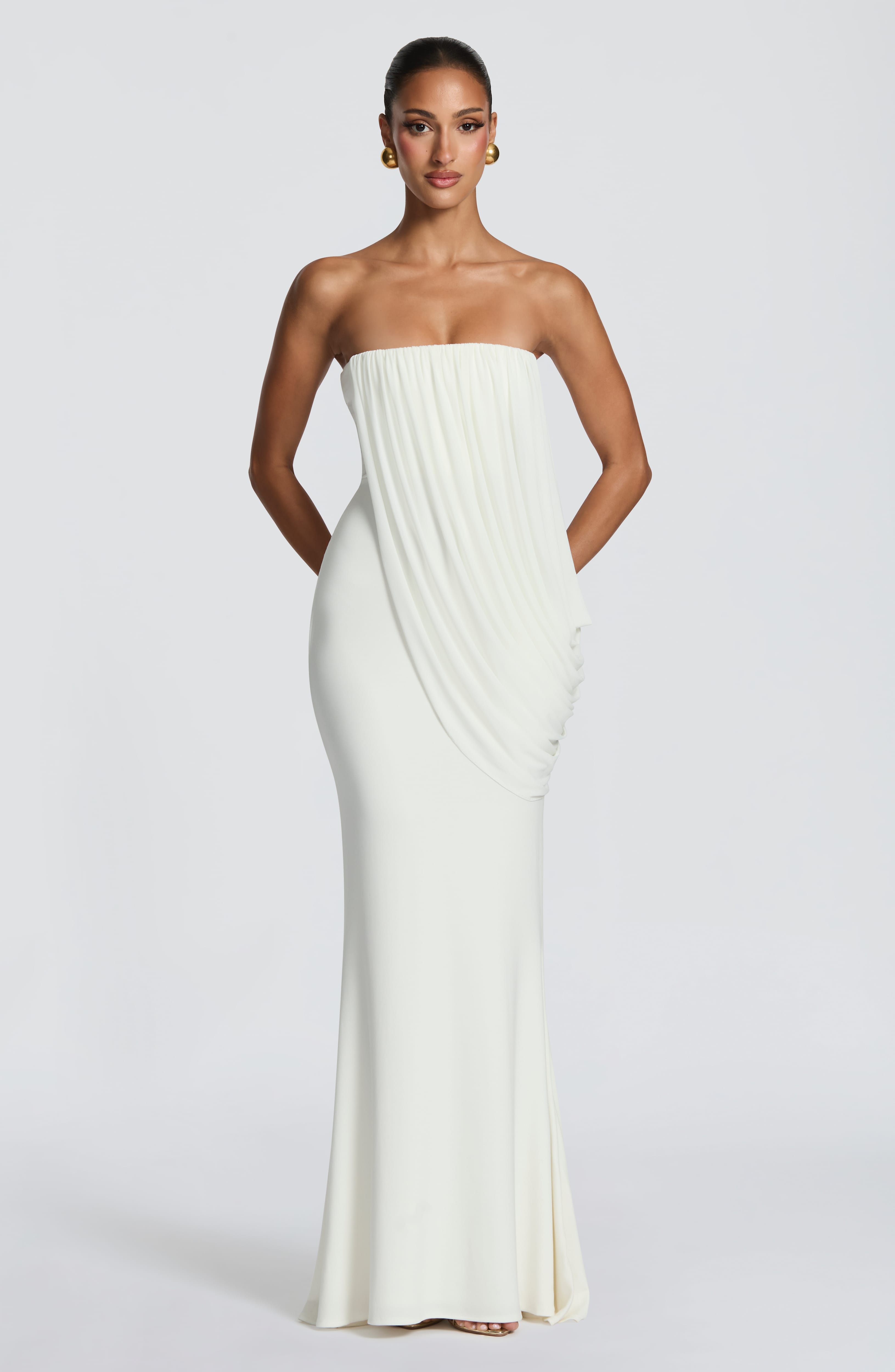 Vienna Maxi Dress - Ivory Dress XS Babyboo Fashion Premium Exclusive Design