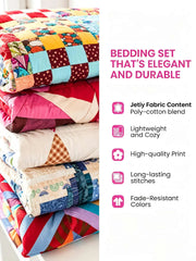 Vintage Hummingbird Spring Bloom Floral 3‐Piece Quilted Bedding Set
