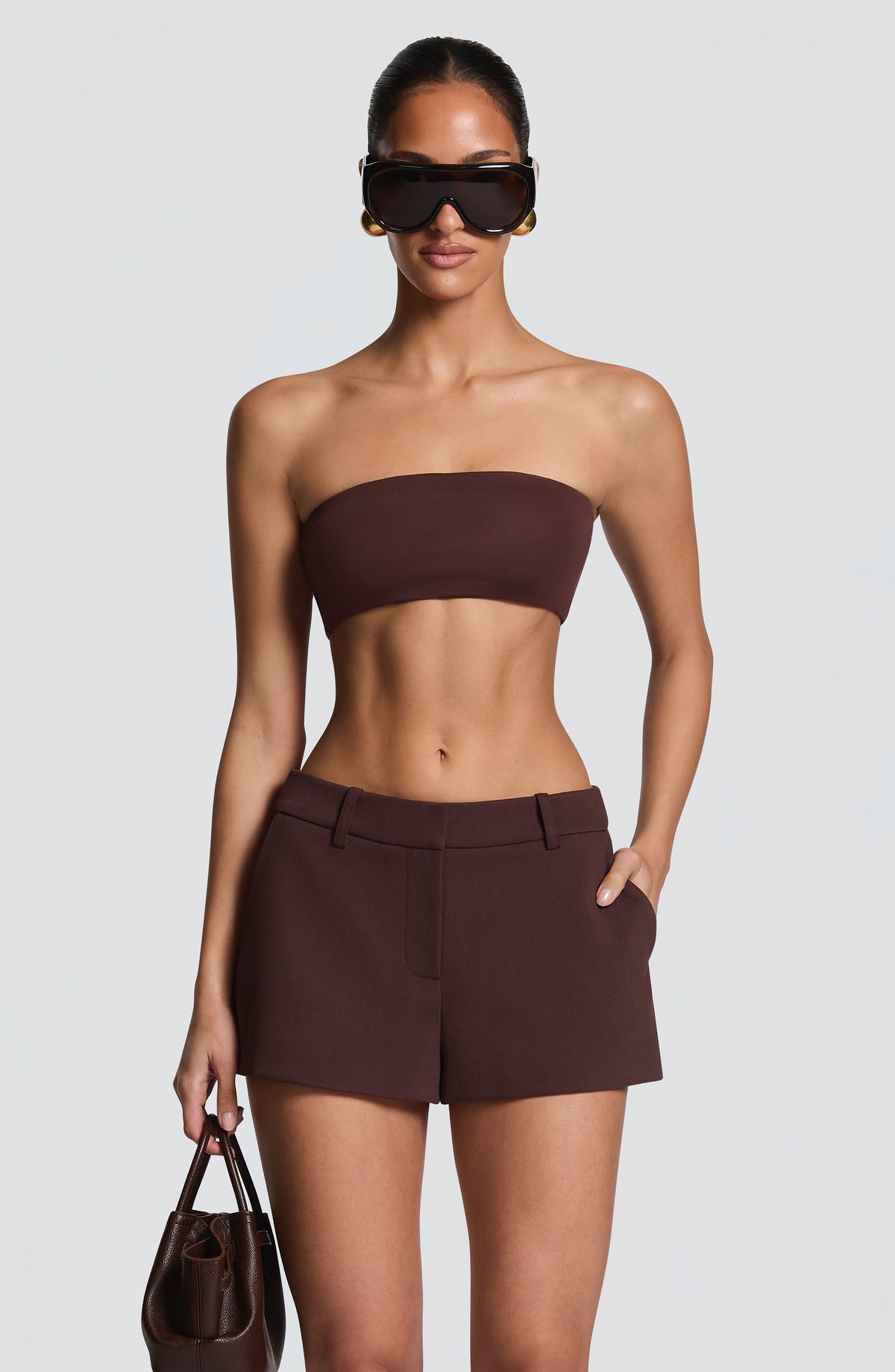 Harriet Shorts - Plum Brown