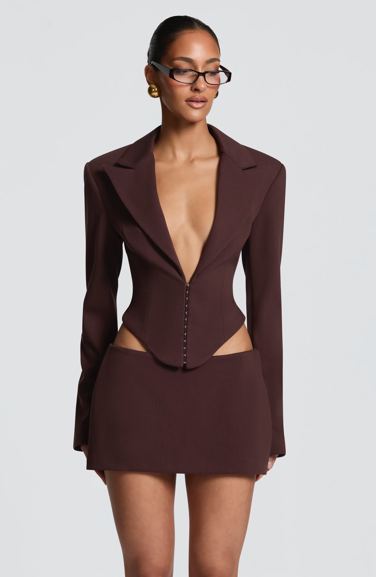 Vesper Skort - Plum Brown