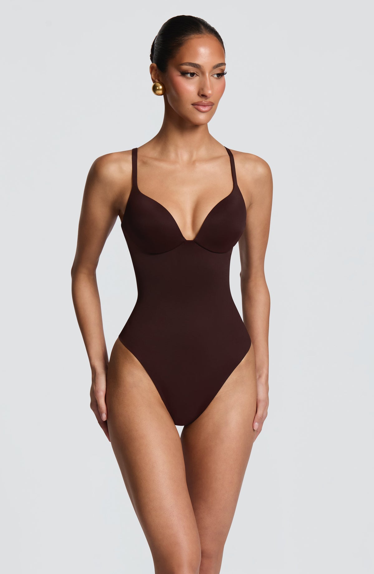 Janie Bodysuit - Plum Brown