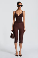 Velma Capri Pants - Plum Brown