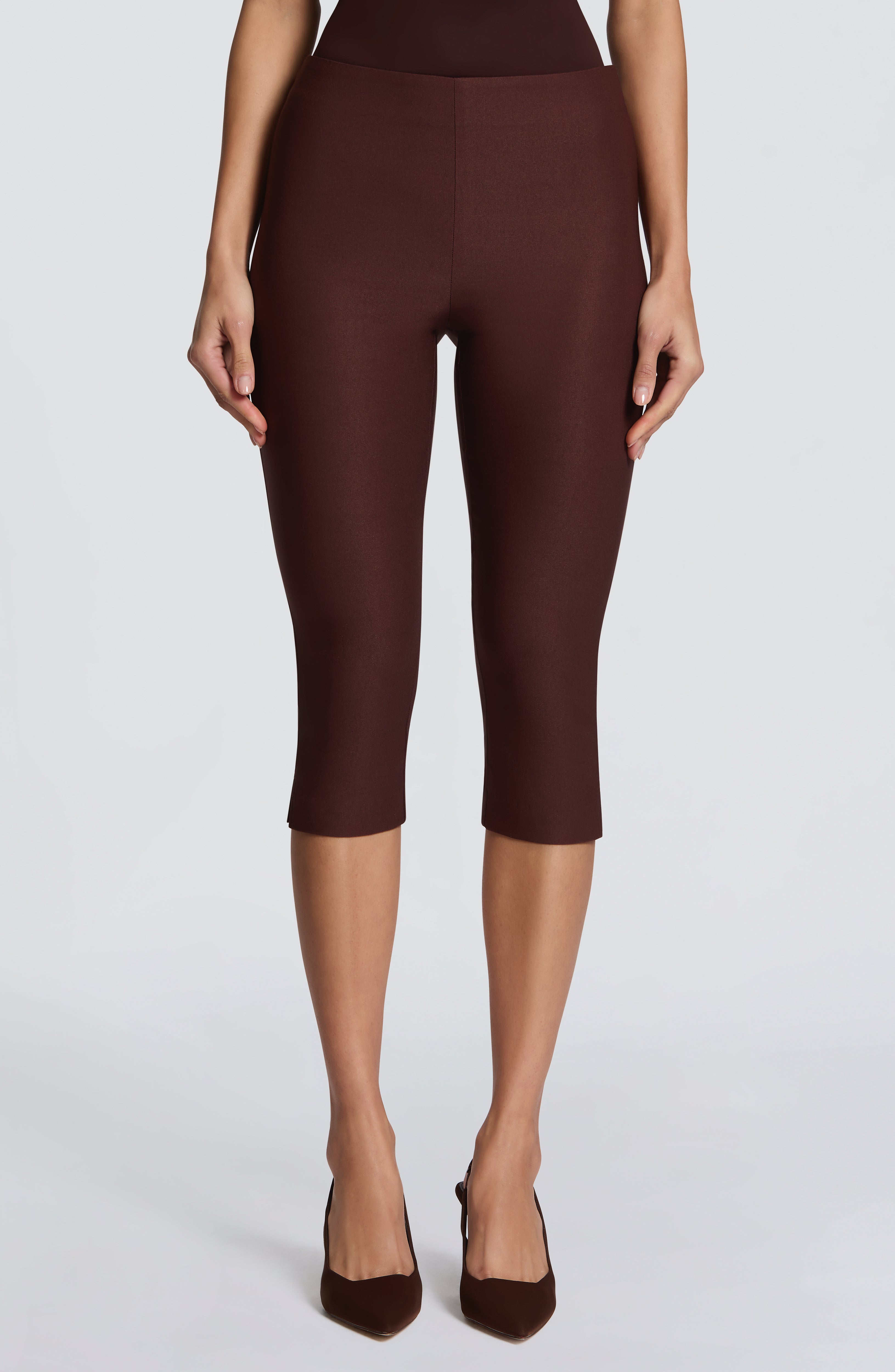 Velma Capri Pants - Plum Brown