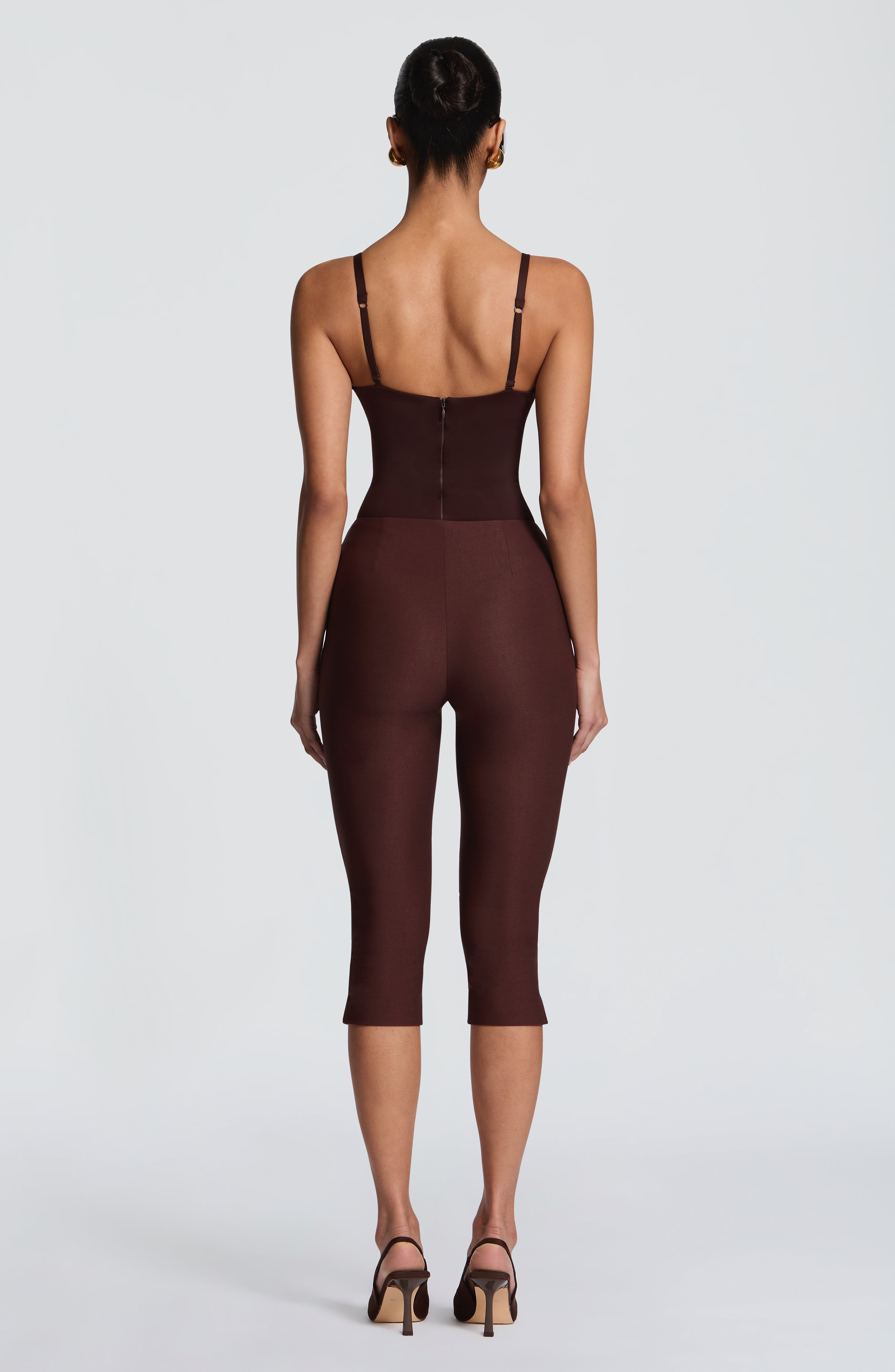 Velma Capri Pants - Plum Brown