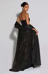 Agnes Shawl - Black Sparkle Accessories ONE SIZE Babyboo Fashion Premium Exclusive Design