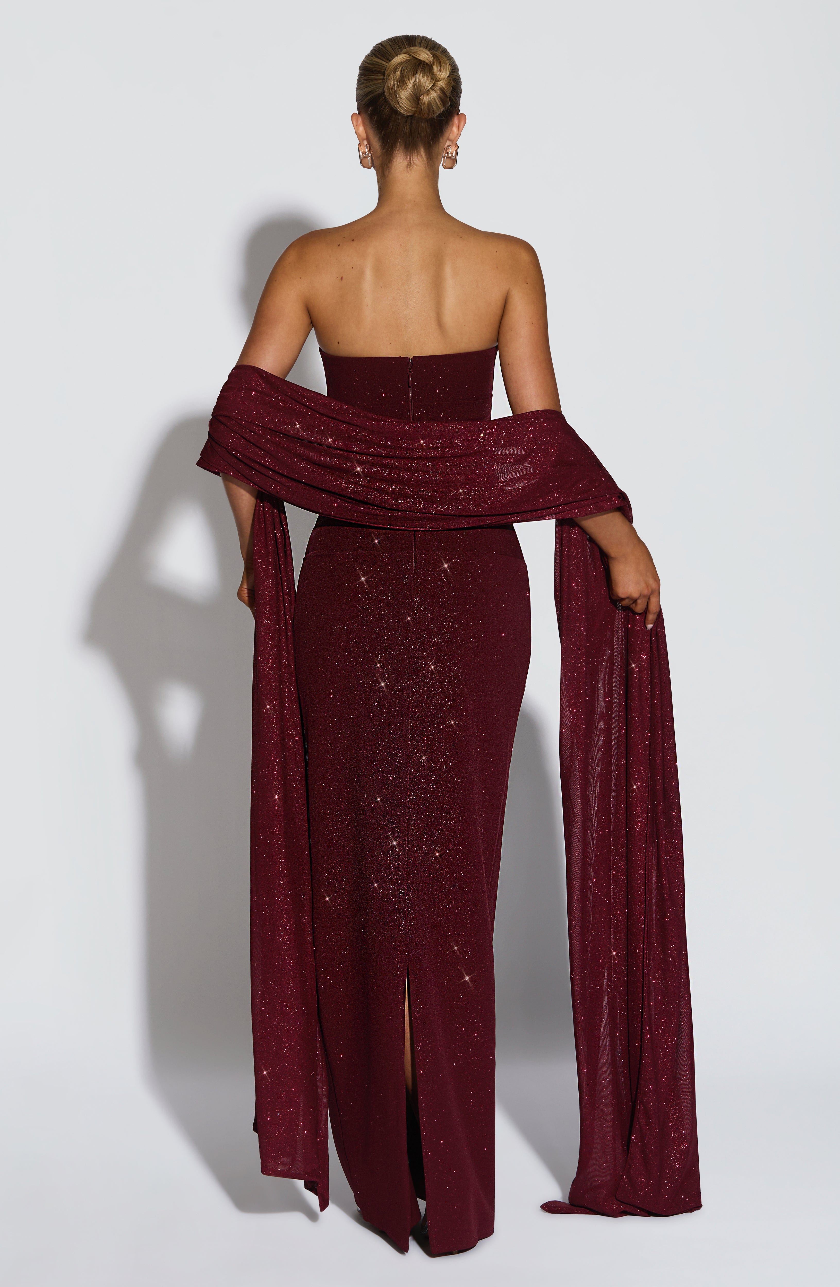 Agnes Shawl - Wine Sparkle Accessories ONE SIZE Babyboo Fashion Premium Exclusive Design