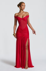 Alaia Maxi Dress - Red Dress Babyboo Fashion Premium Exclusive Design