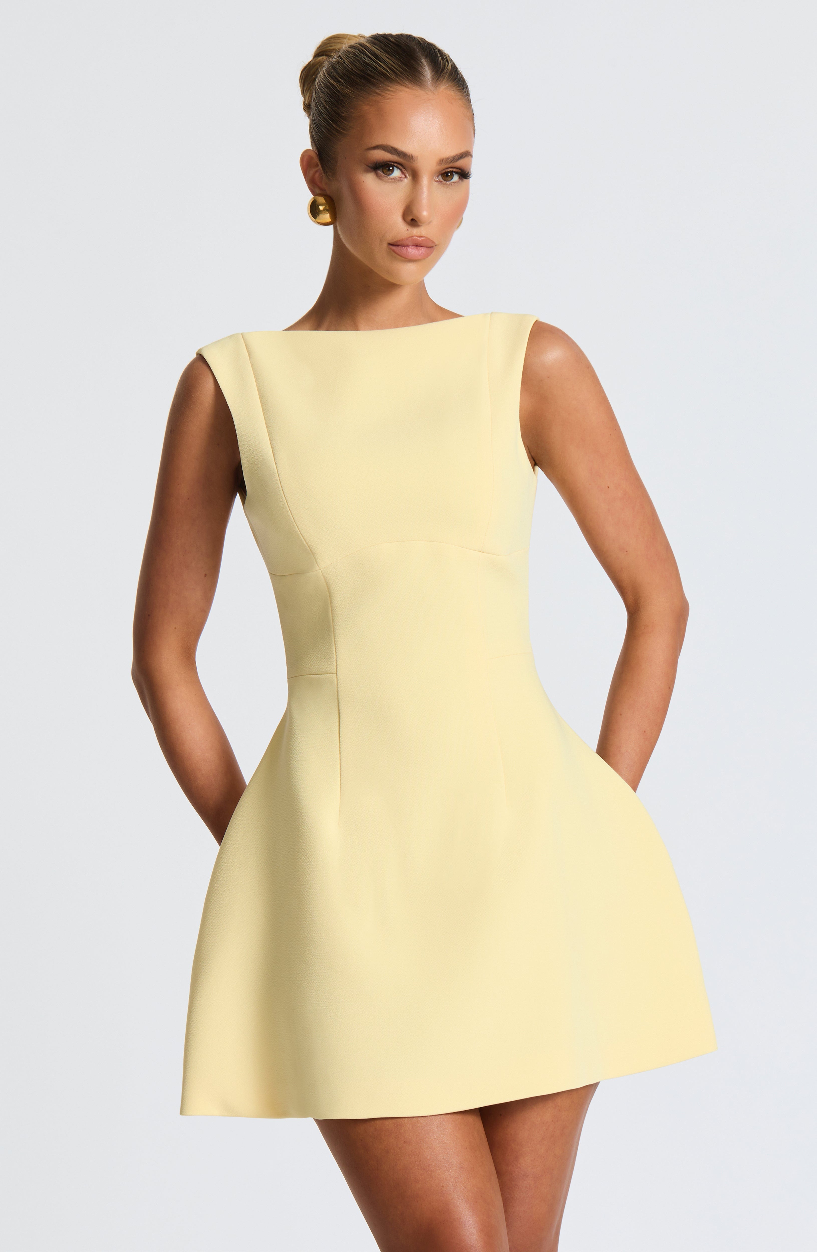 Alana Mini Dress - Lemon Dress XS Babyboo Fashion Premium Exclusive Design
