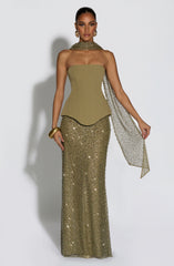 Allaire Maxi Skirt - Sage Skirt XS Babyboo Fashion Premium Exclusive Design