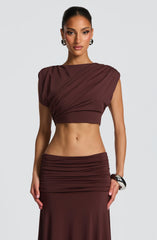 Amara Top - Plum Brown Tops Babyboo Fashion Premium Exclusive Design