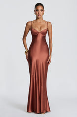 Amorette Maxi Dress - Rust Dress XS Babyboo Fashion Premium Exclusive Design