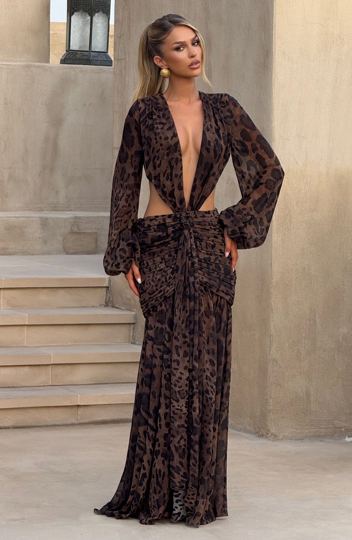 Andrina Maxi Dress - Leopard Print Dress Babyboo Fashion Premium Exclusive Design