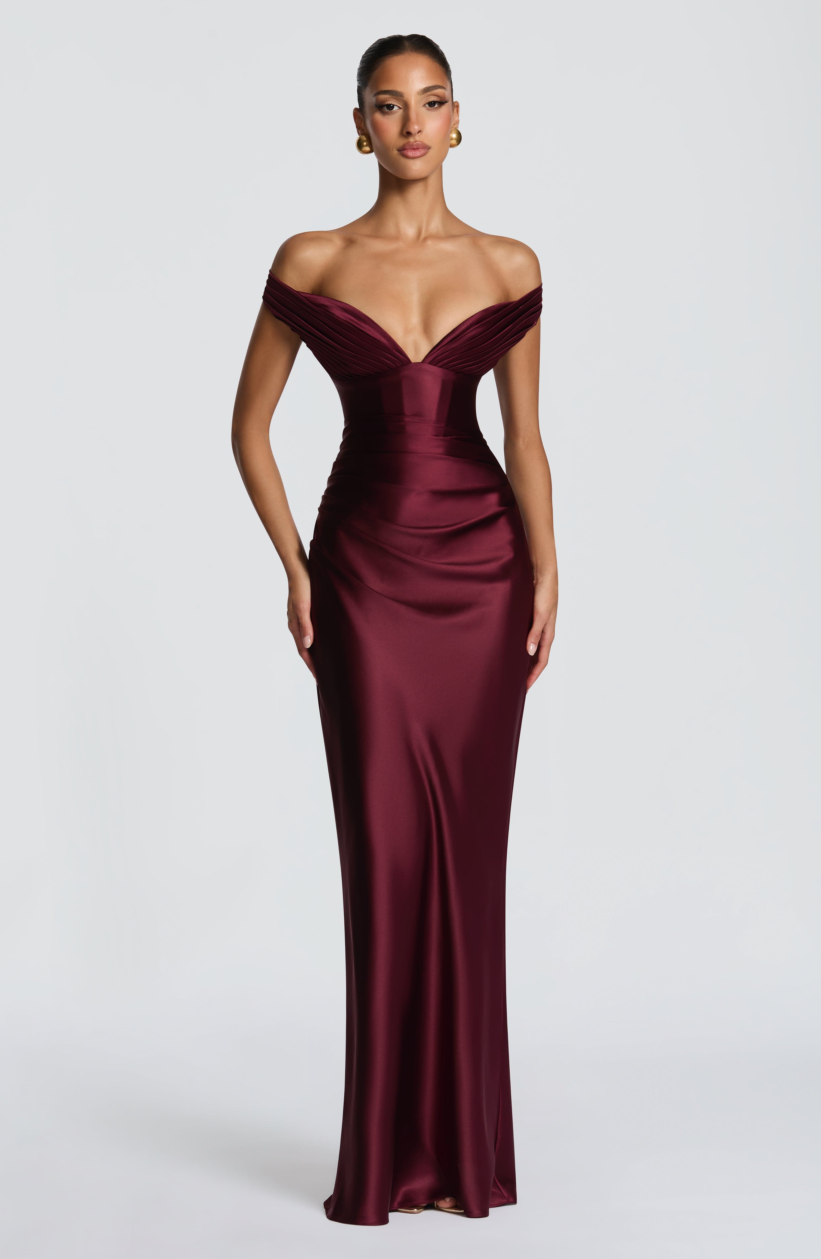 Aurelia Maxi Dress - Cherry Lacquer Dress XS Babyboo Fashion Premium Exclusive Design