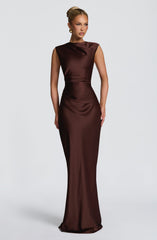 Avielle Maxi Dress - Plum Brown Dress XS Babyboo Fashion Premium Exclusive Design