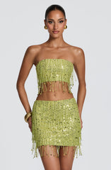Blaise Mini Skirt - Olive Skirt XS Babyboo Fashion Premium Exclusive Design
