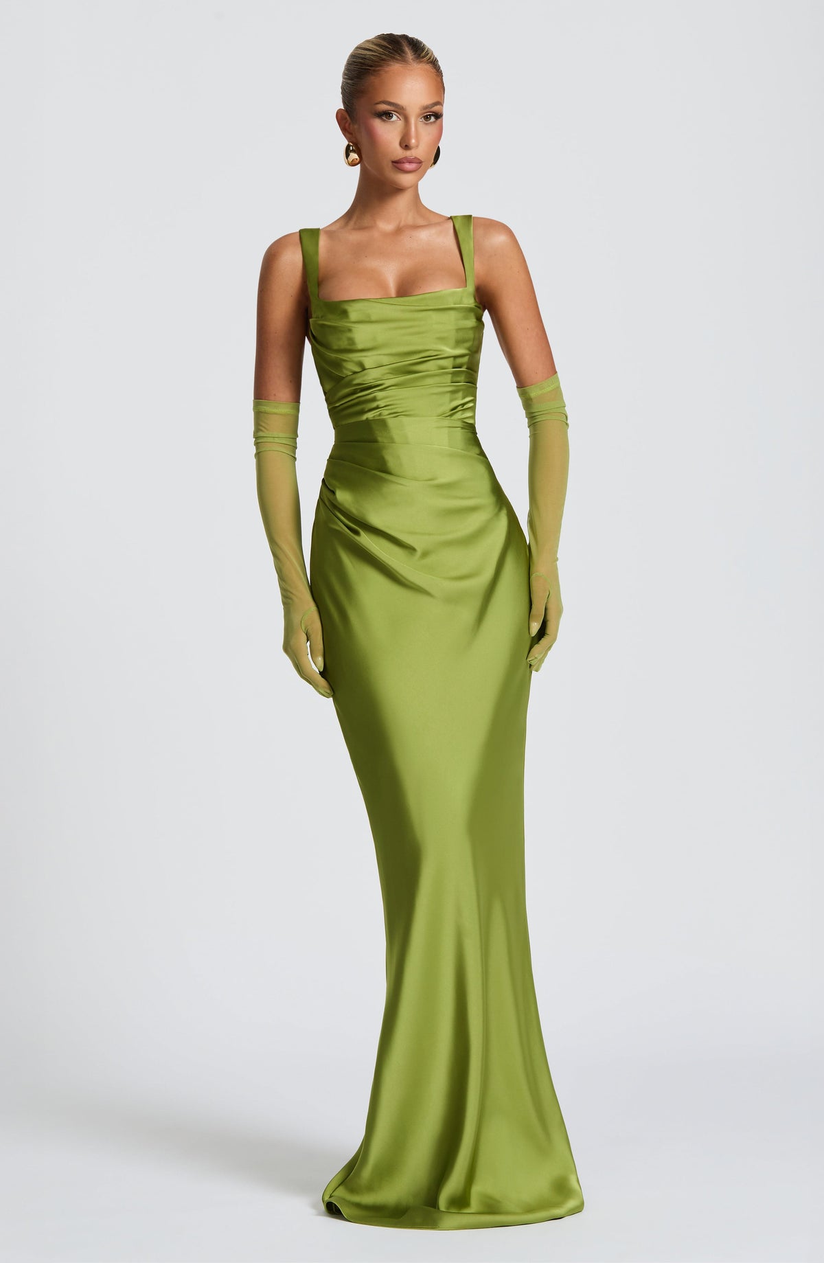 Calanthe Maxi Dress - Olive Dress XS Babyboo Fashion Premium Exclusive Design