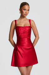 Calanthe Mini Dress - Red Dress Babyboo Fashion Premium Exclusive Design