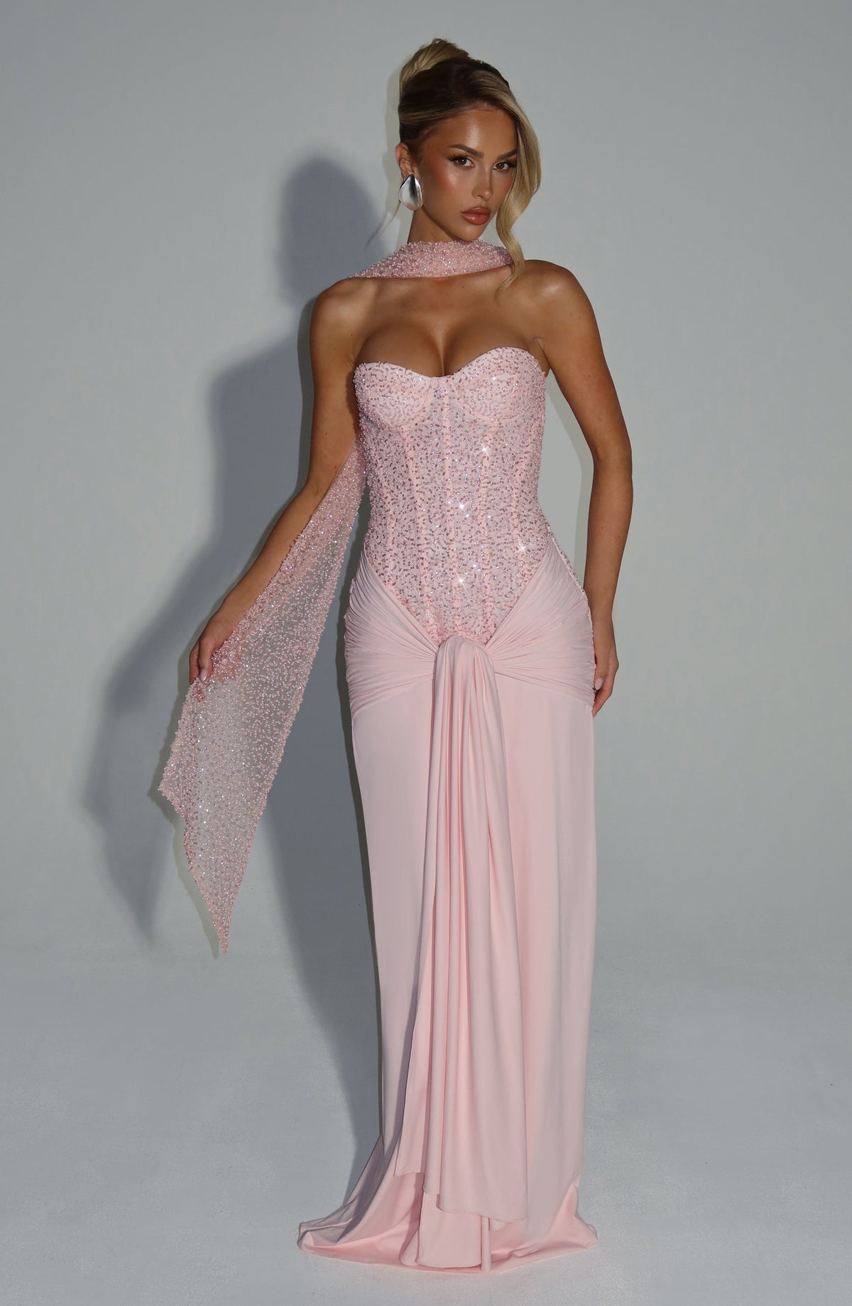 Carina Maxi Dress - Blush Dress Babyboo Fashion Premium Exclusive Design