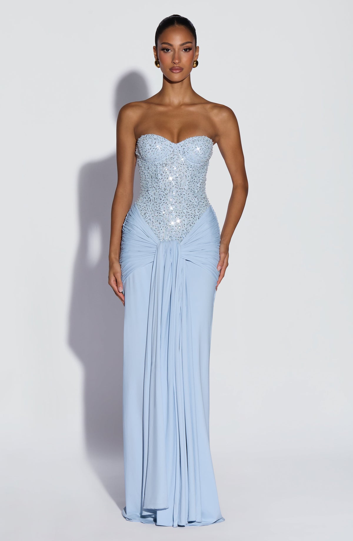 Carina Maxi Dress - Glacier Blue Dress XS Babyboo Fashion Premium Exclusive Design
