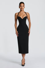 Cassia Midi Dress - Black Dress Babyboo Fashion Premium Exclusive Design