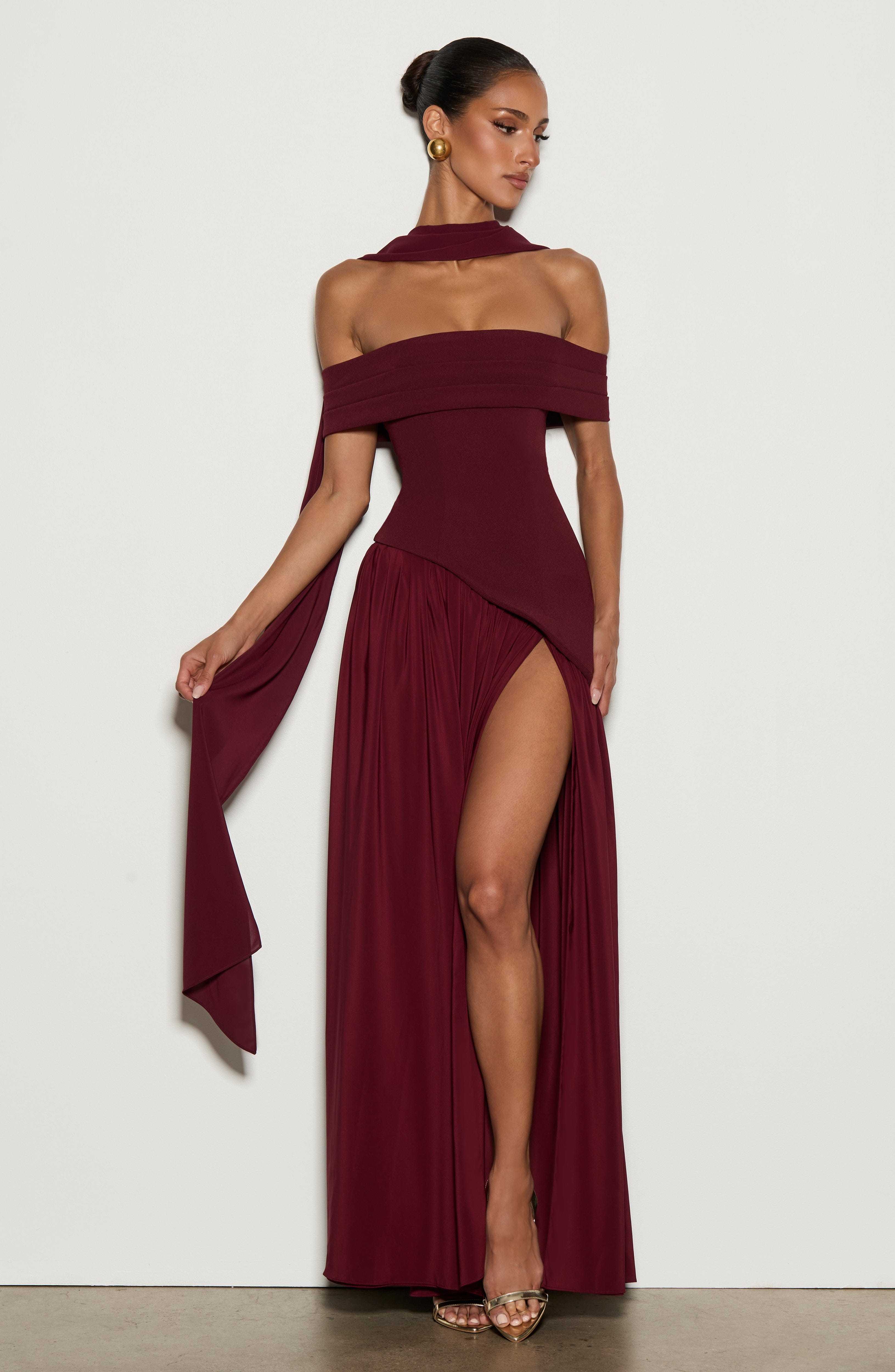 Delilah Maxi Dress - Cherry Lacquer Dress XS Babyboo Fashion Premium Exclusive Design