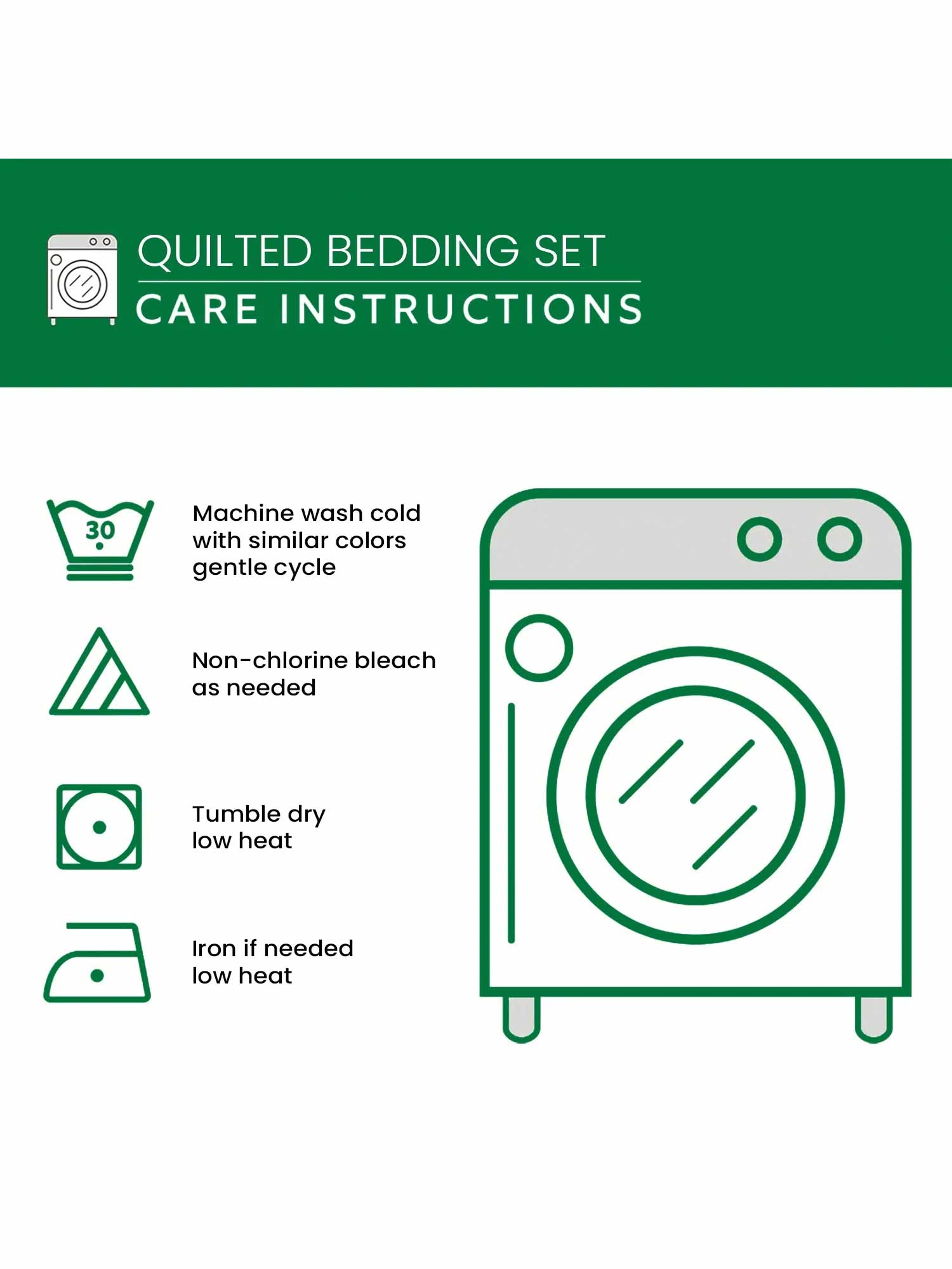 Forest Of Joy 3-Piece  Quilted Bedding Set