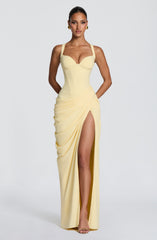 Elara Maxi Dress - Lemon Dress XS Babyboo Fashion Premium Exclusive Design