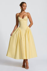 Emerson Midi Dress - Lemon Dress Babyboo Fashion Premium Exclusive Design