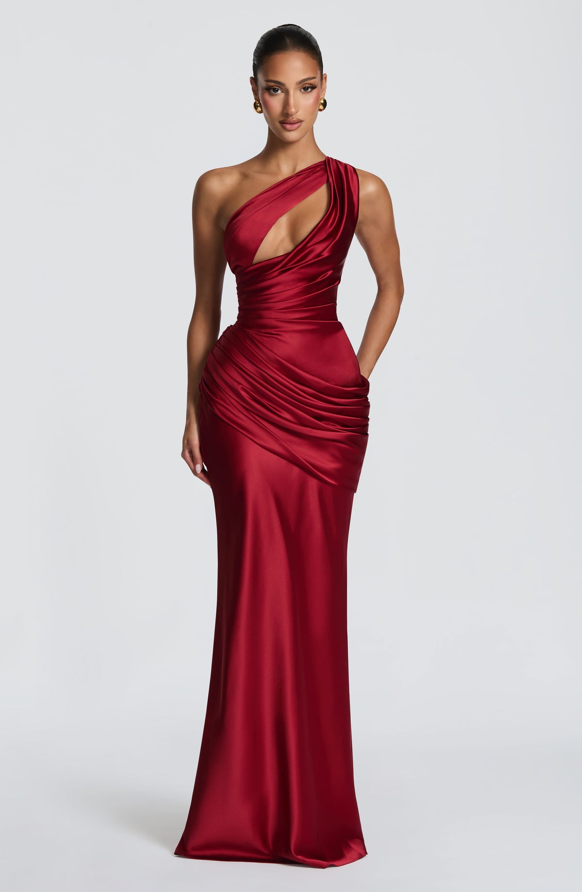 Emina Maxi Dress - Deep Red Dress XS Babyboo Fashion Premium Exclusive Design