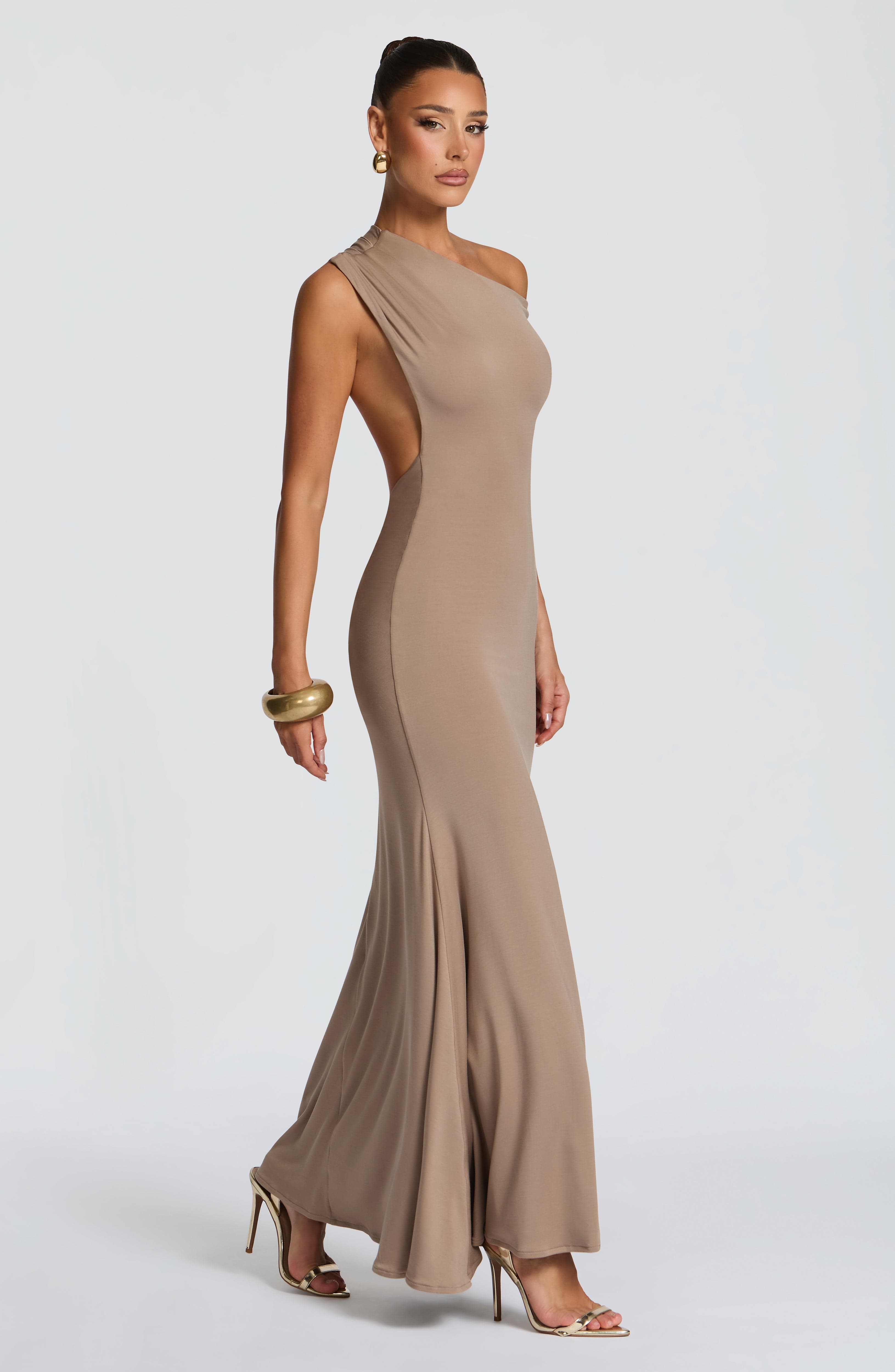 Fiora Maxi Dress - Stone Dress Babyboo Fashion Premium Exclusive Design