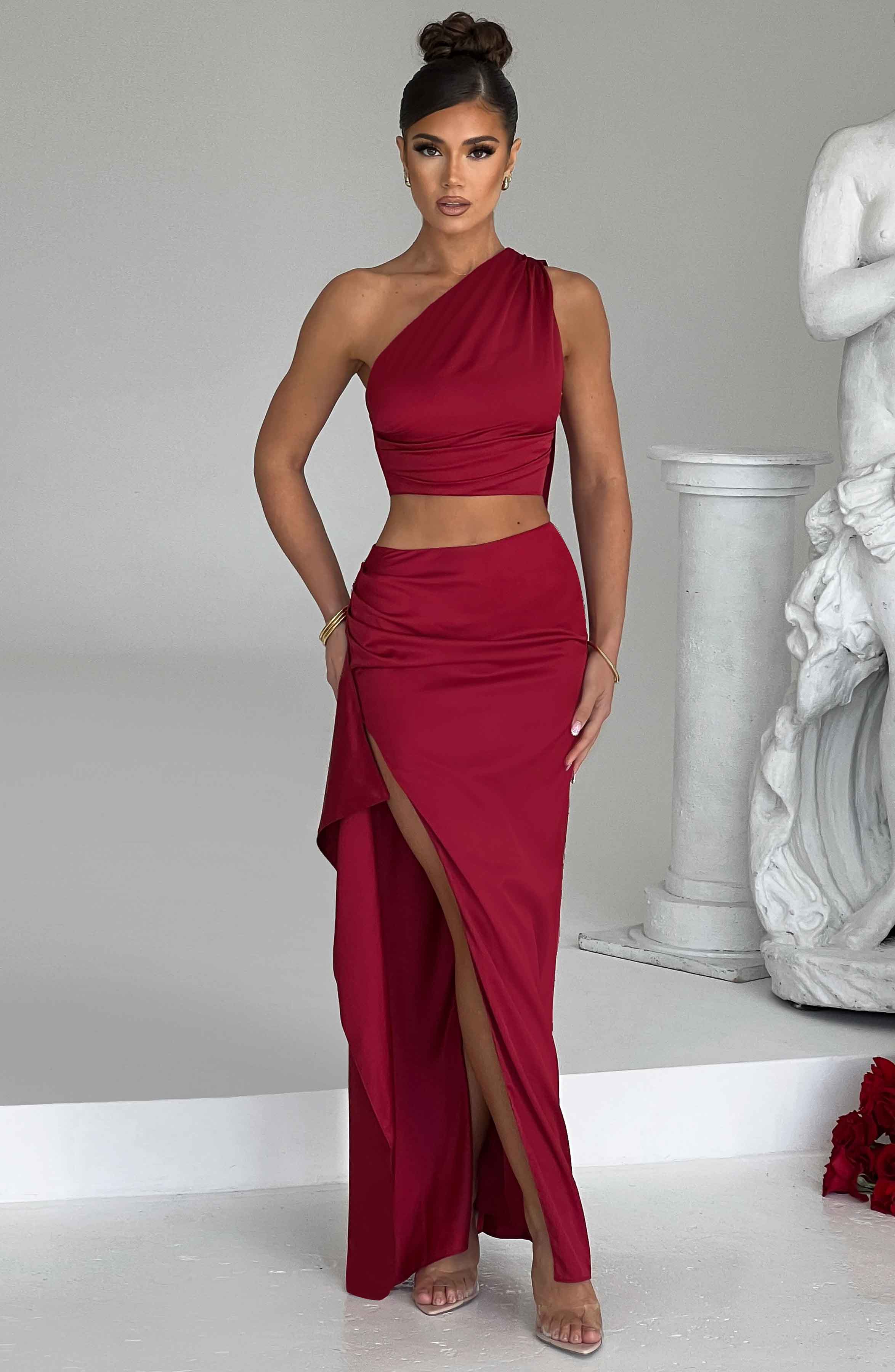 Halsey Maxi Skirt - Wine Skirt XS Babyboo Fashion Premium Exclusive Design