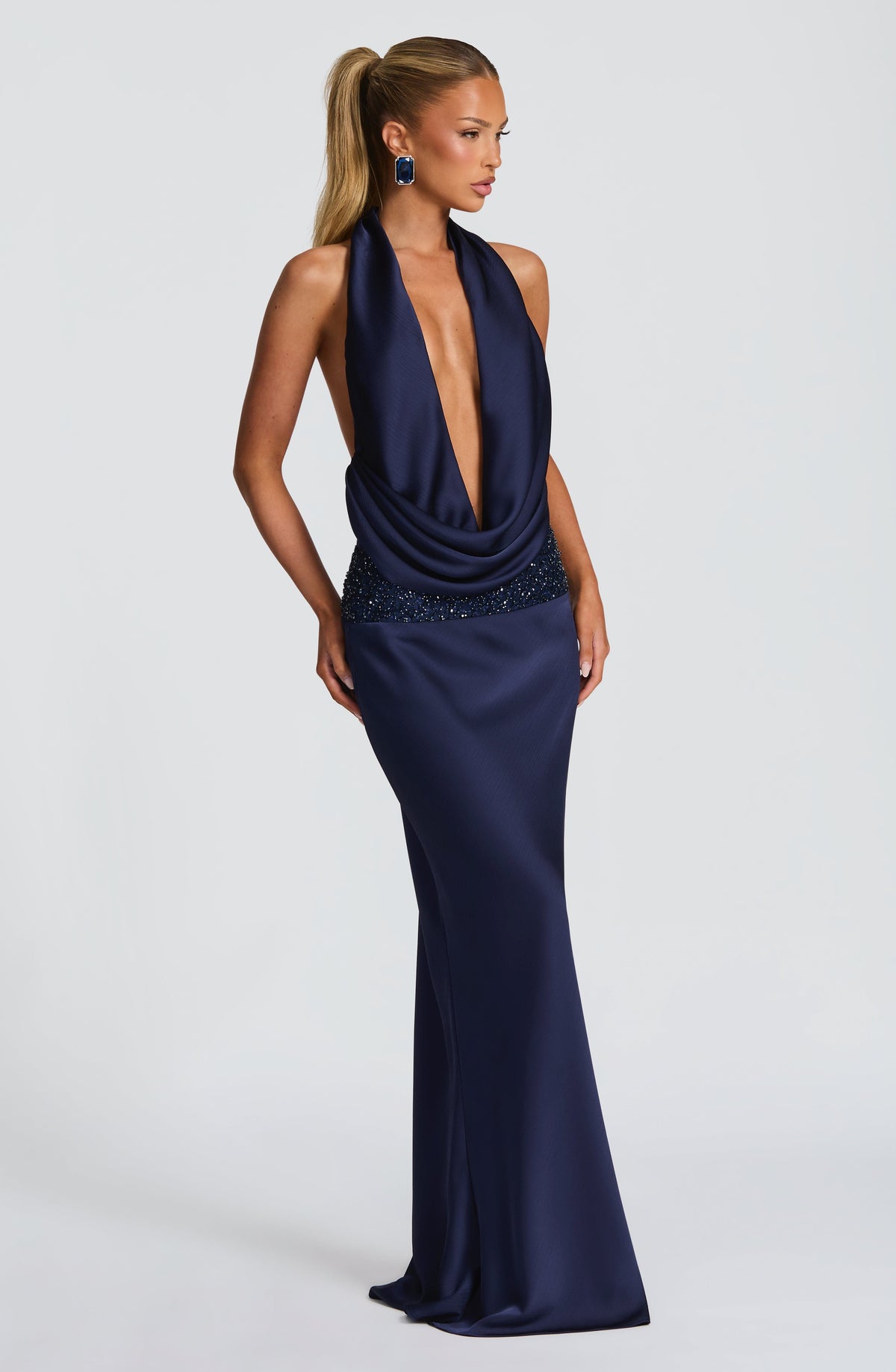 Ira Maxi Skirt - Navy Skirt Babyboo Fashion Premium Exclusive Design