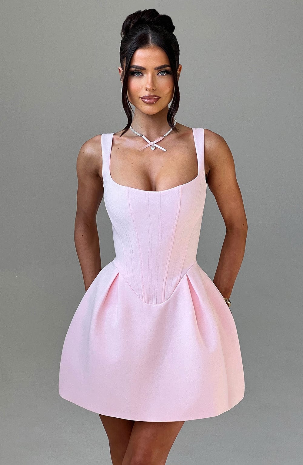 Janiyah Mini Dress - Blush Dress Babyboo Fashion Premium Exclusive Design
