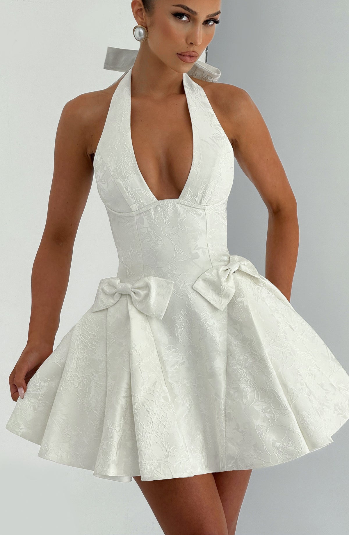 Jocelyn Mini Dress - Ivory Dress Babyboo Fashion Premium Exclusive Design