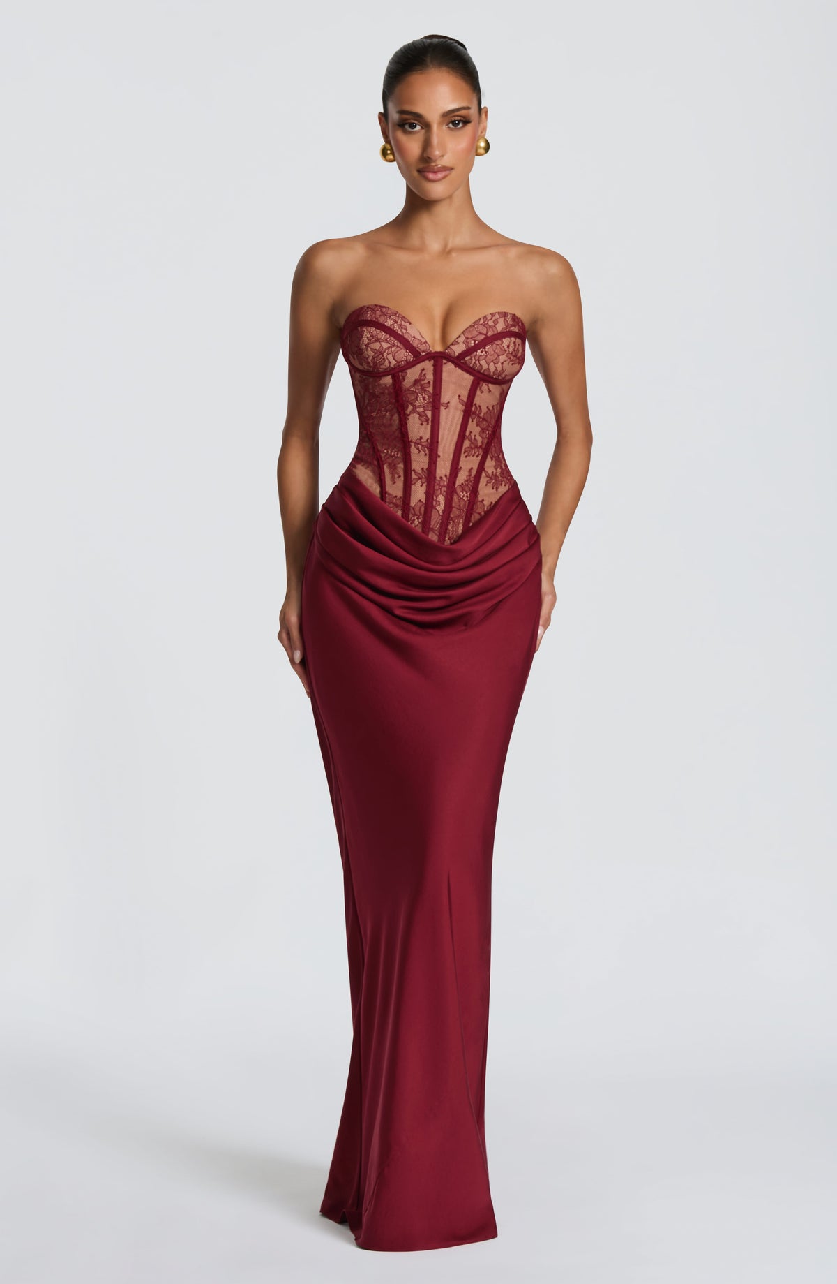 Kathleen Maxi Dress - Burgundy Dress XS Babyboo Fashion Premium Exclusive Design