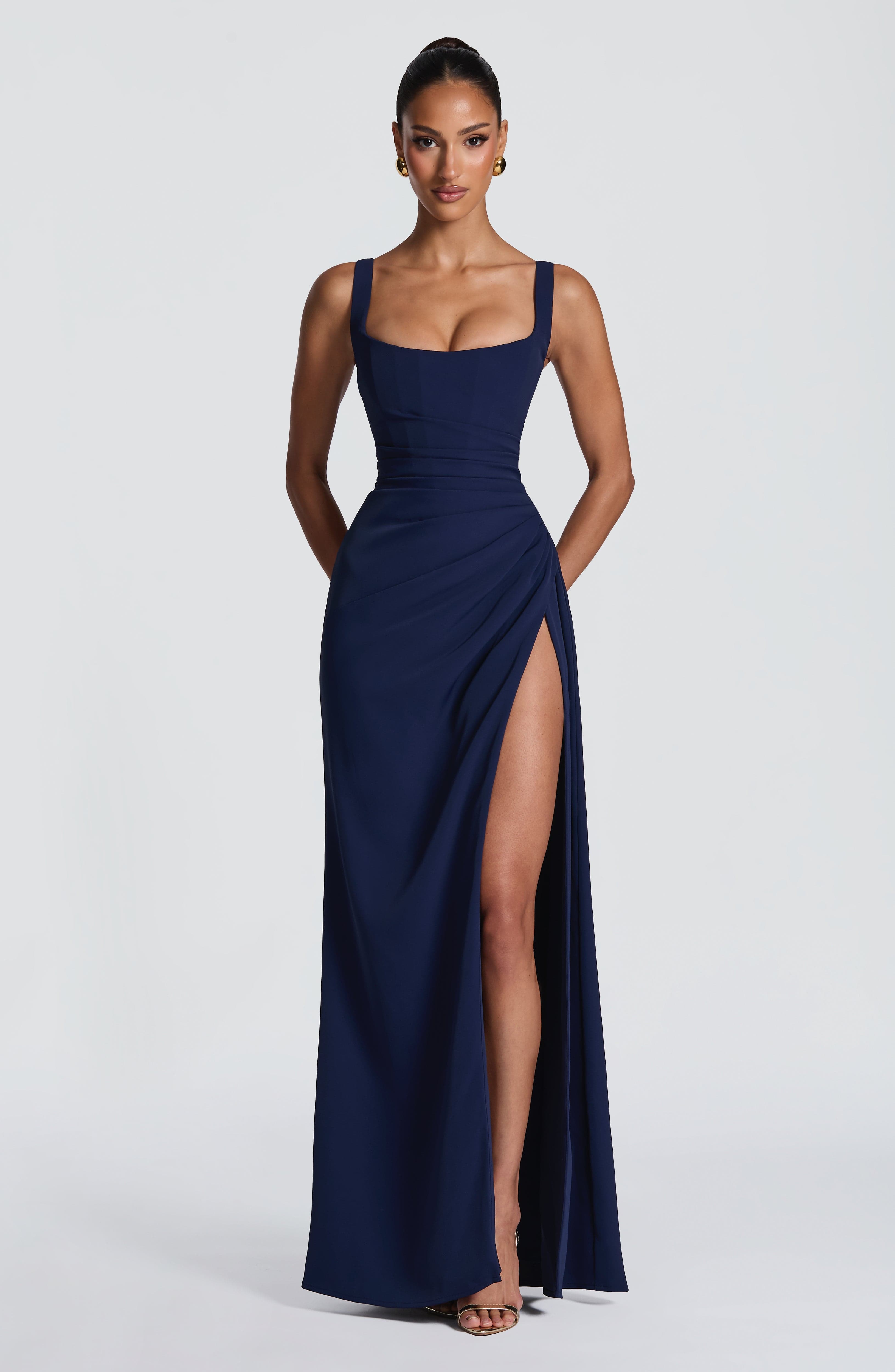 Laleh Maxi Dress - Navy Dress XS Babyboo Fashion Premium Exclusive Design