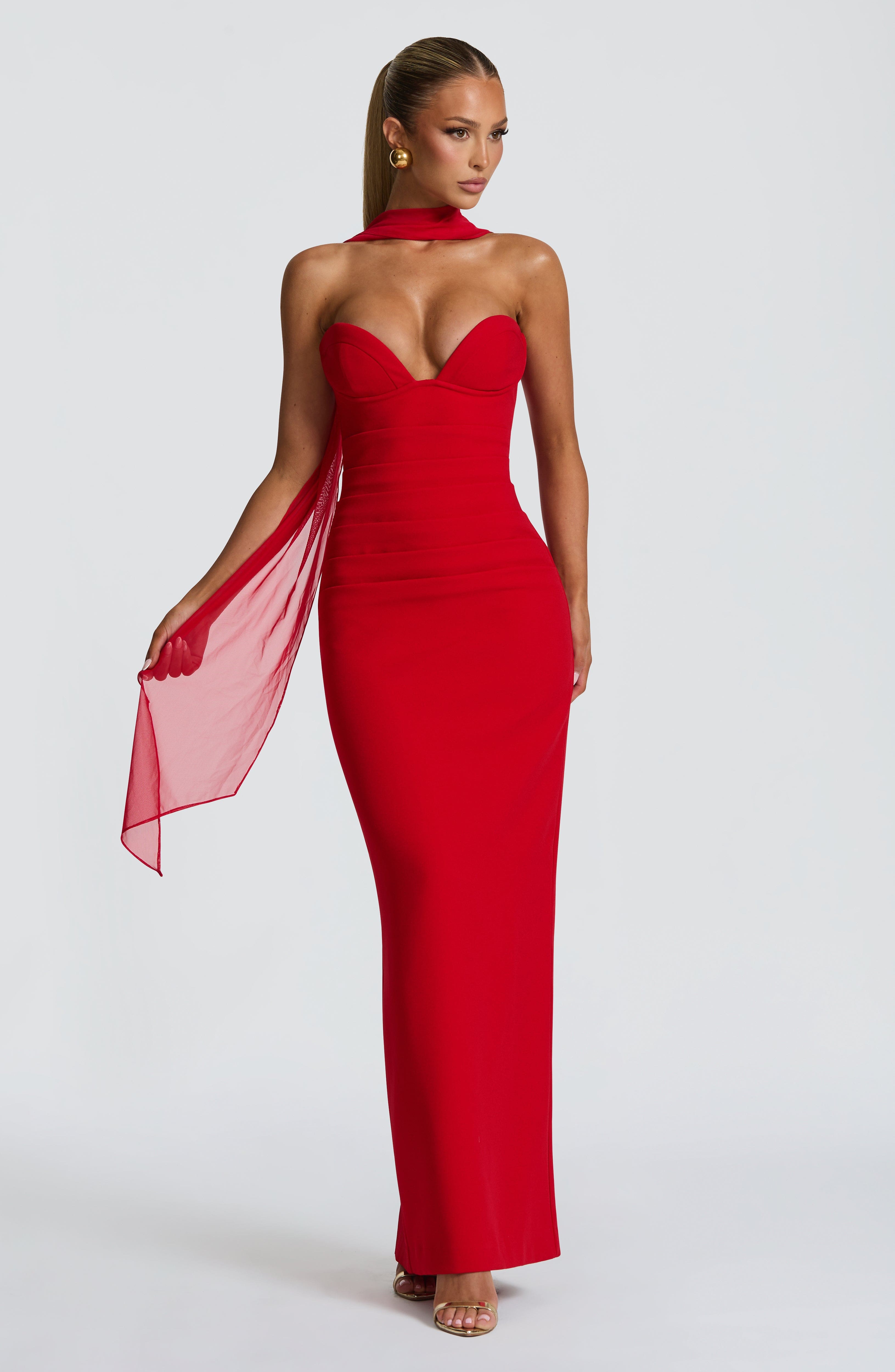 Lindsey Maxi Dress - Red Dress Babyboo Fashion Premium Exclusive Design