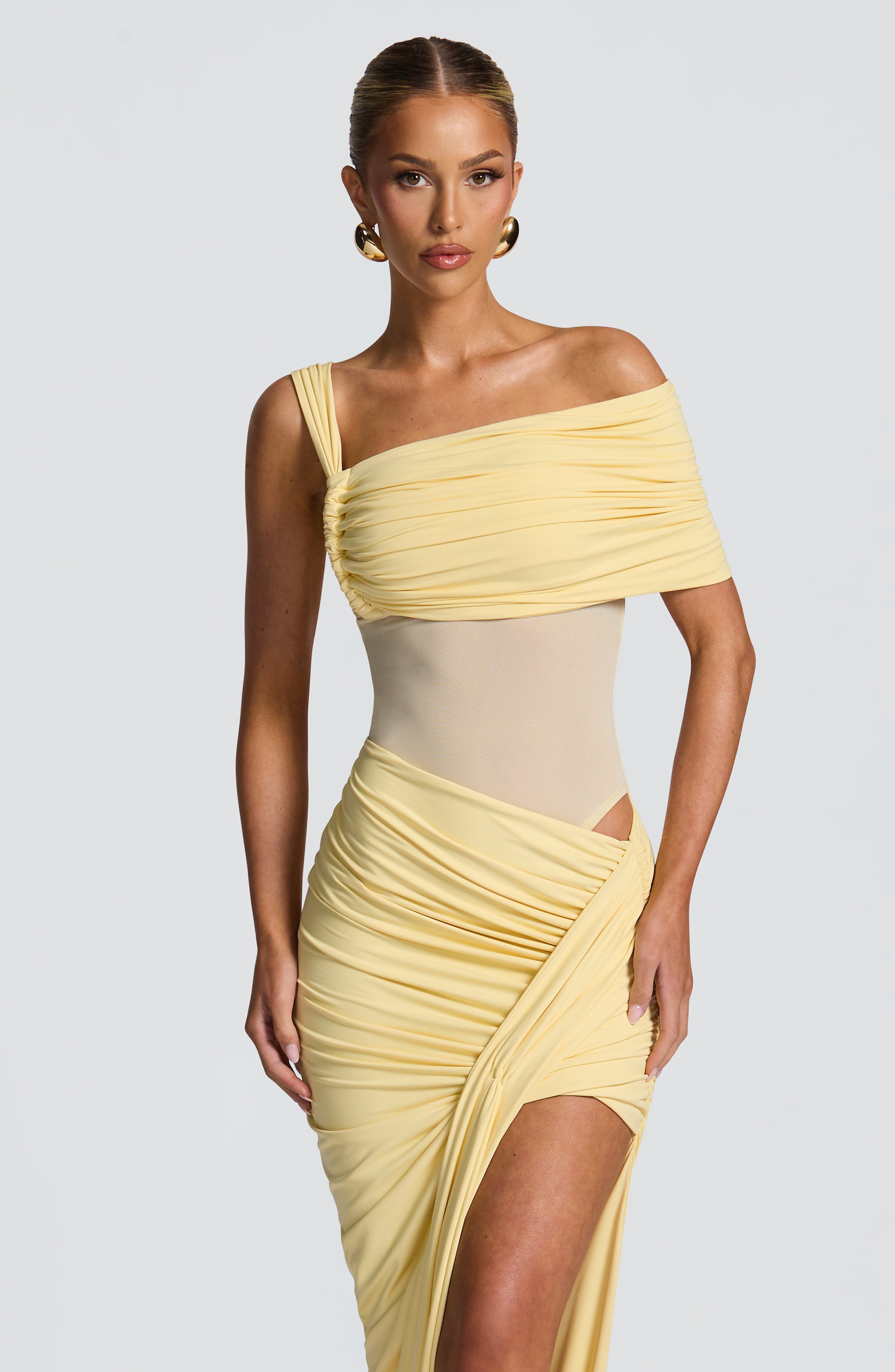 Lisette Bodysuit - Lemon Bodysuits XS Babyboo Fashion Premium Exclusive Design