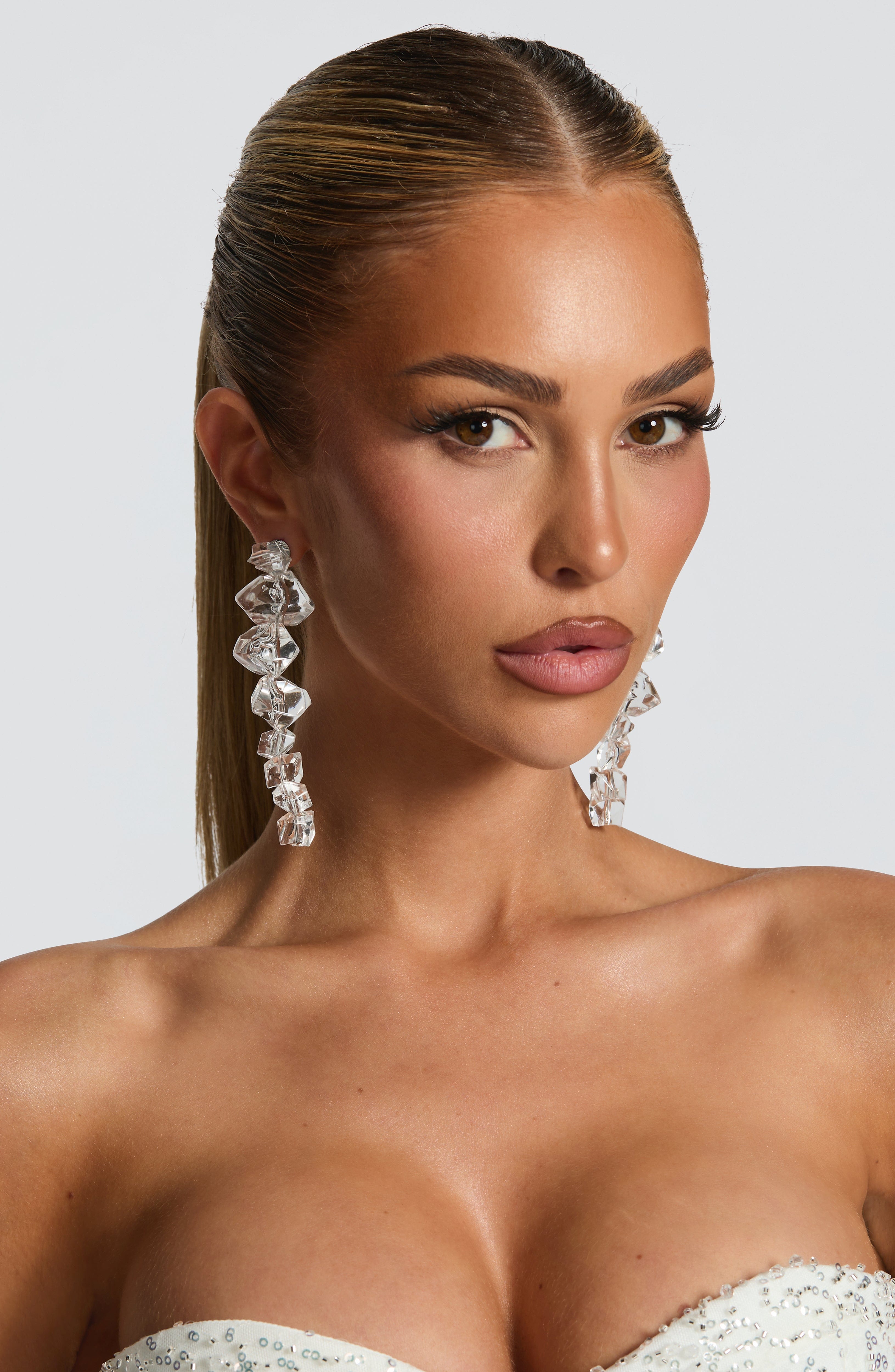 Lumina Earrings - Clear Accessories ONE SIZE Babyboo Fashion Premium Exclusive Design