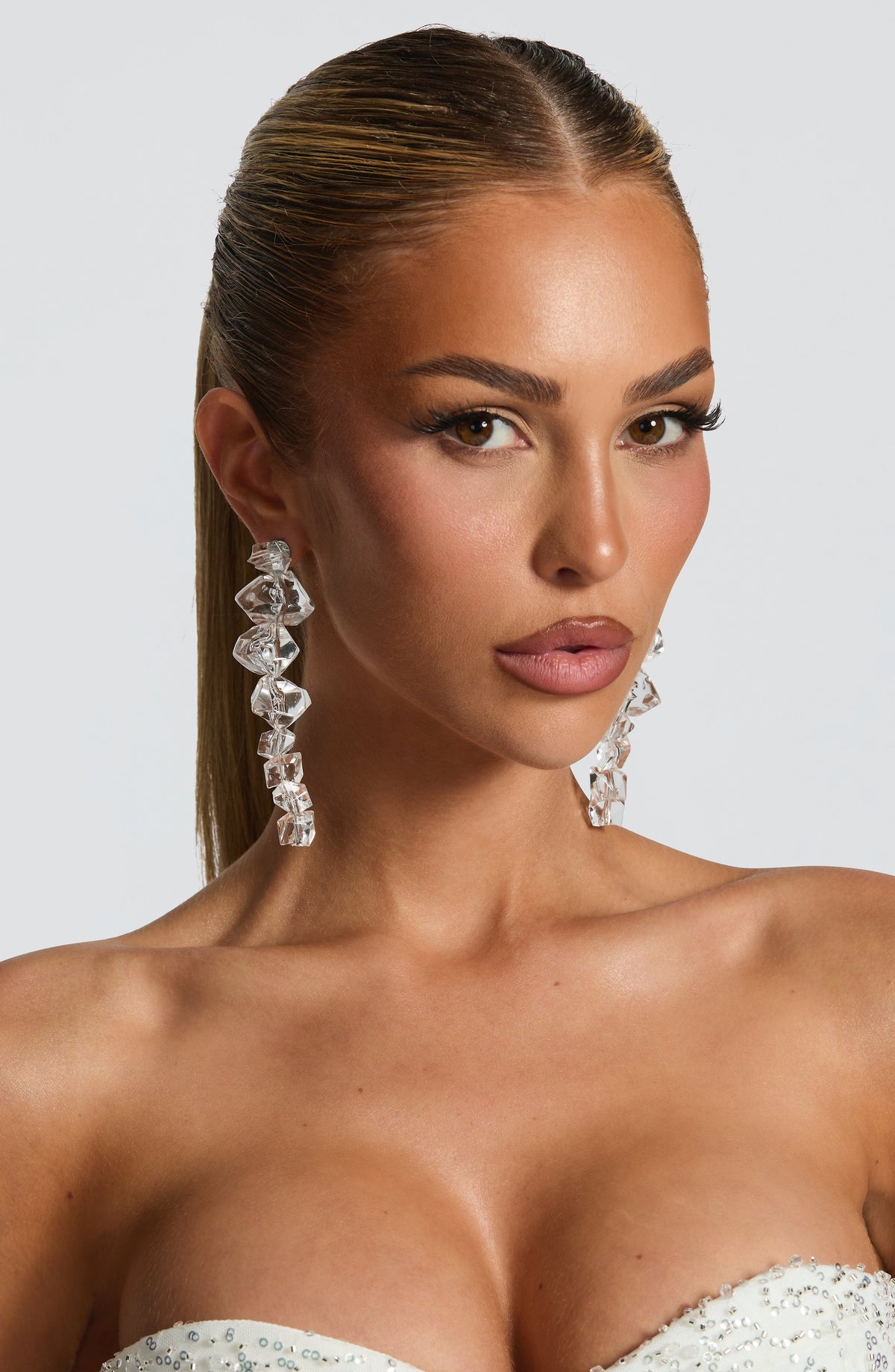 Lumina Earrings - Clear Accessories ONE SIZE Babyboo Fashion Premium Exclusive Design