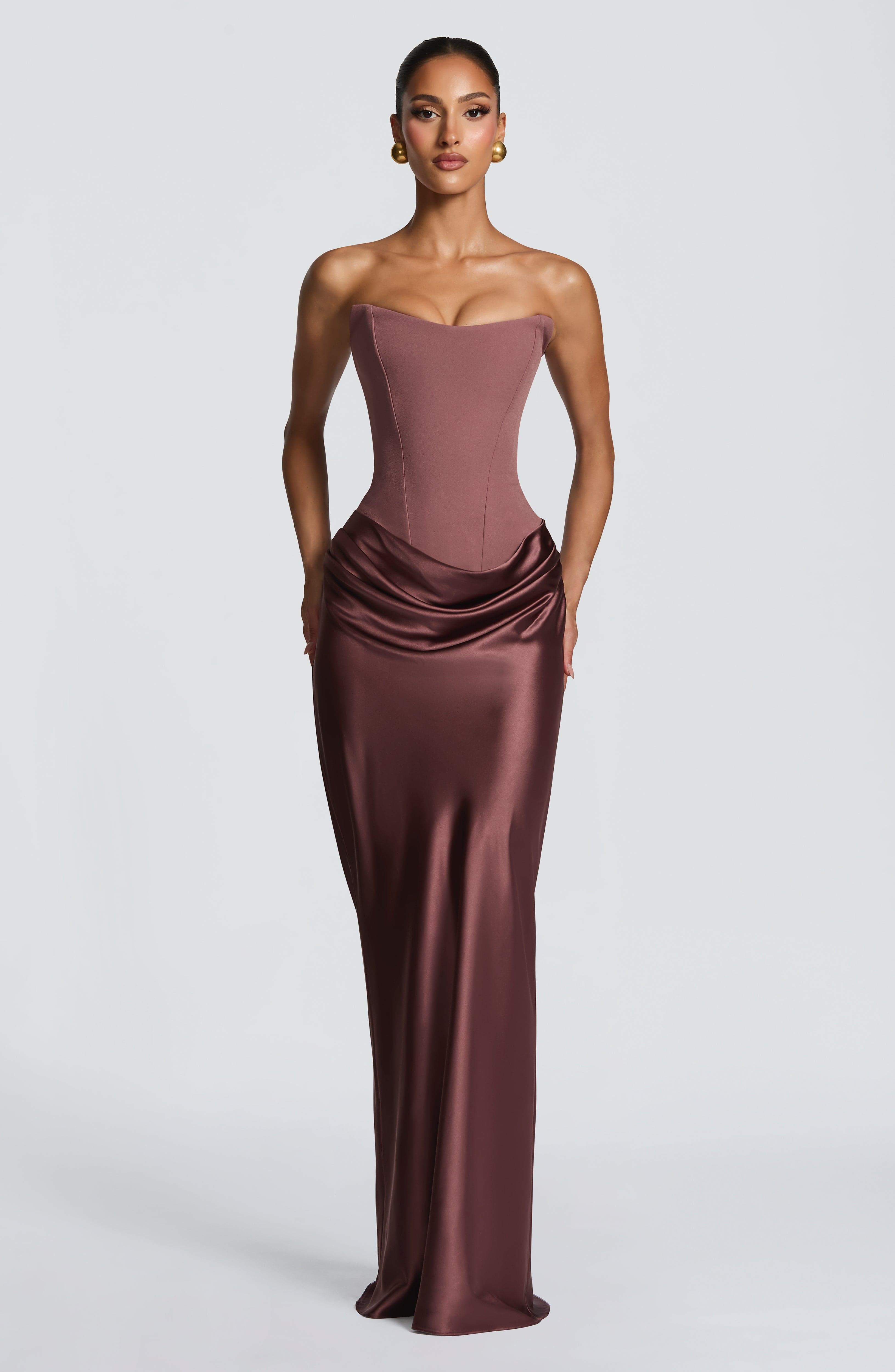 Maggie Maxi Dress - Dusty Rose Dress XS Babyboo Fashion Premium Exclusive Design