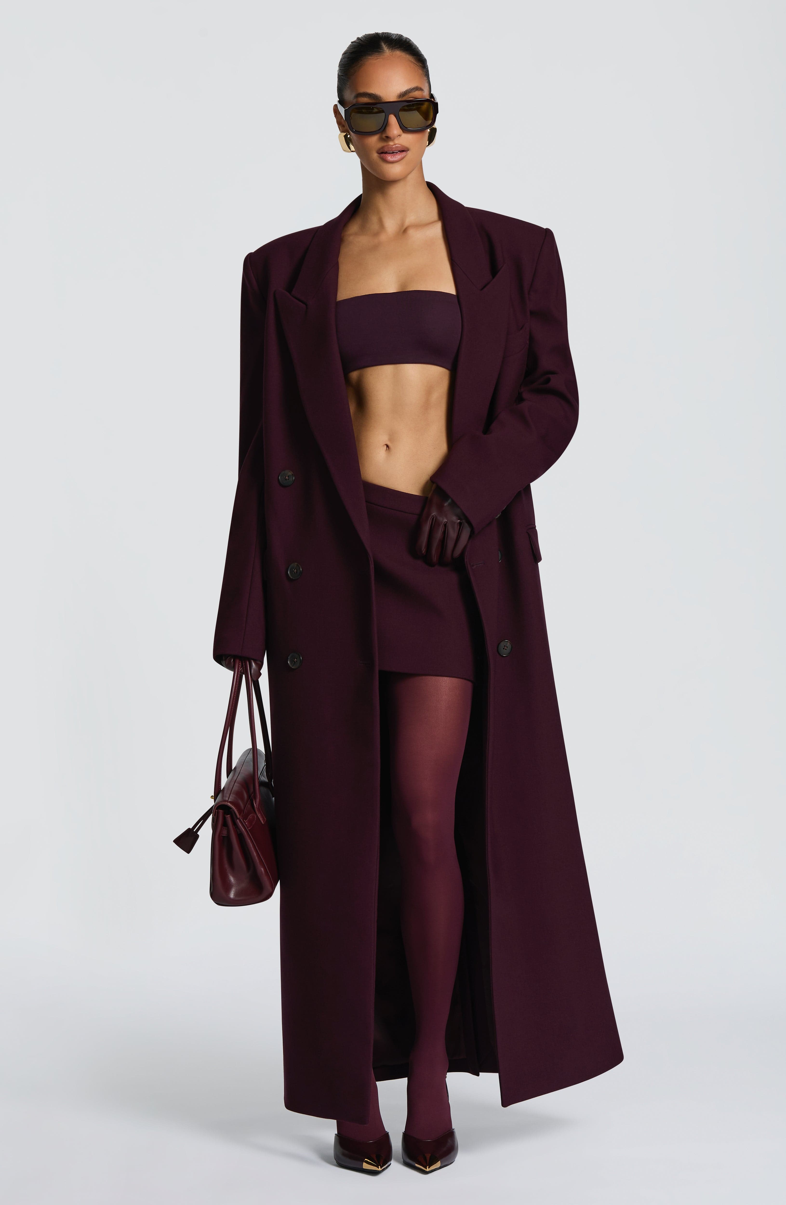 Michelle Coat - Plum Jacket Babyboo Fashion Premium Exclusive Design
