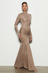 Oriane Maxi Dress - Stone Dress Babyboo Fashion Premium Exclusive Design