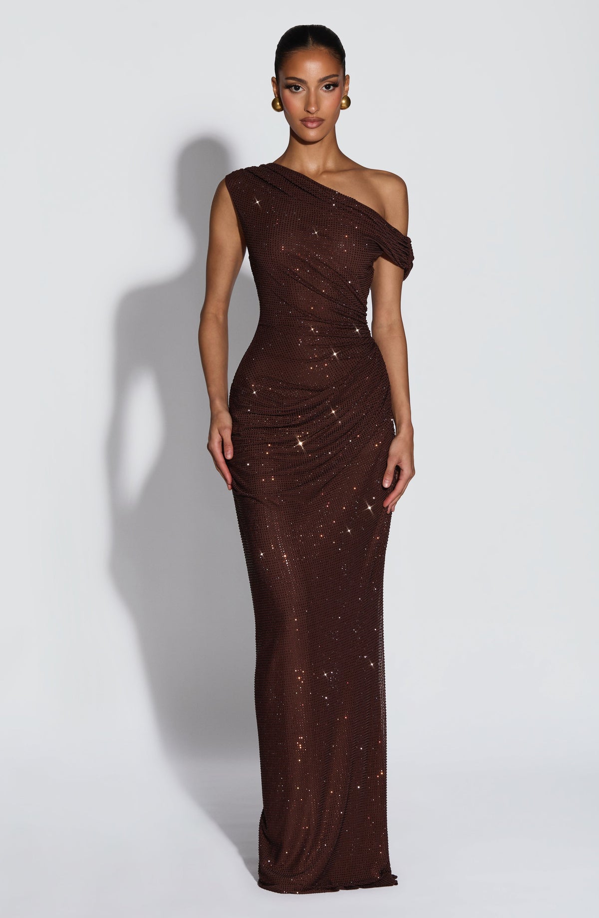 Ottilie Maxi Dress - Plum Brown Dress Babyboo Fashion Premium Exclusive Design