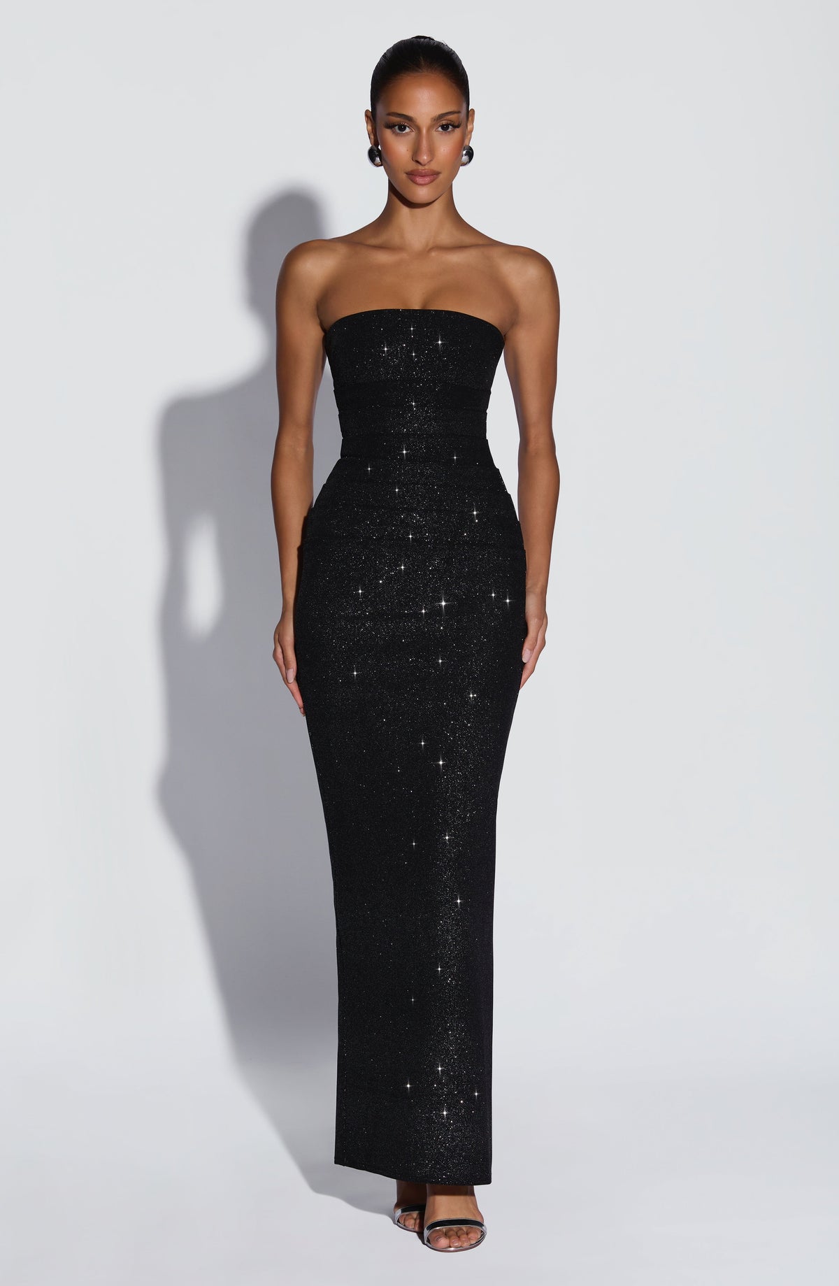 Pandra Maxi Dress - Black Sparkle Dress XS Babyboo Fashion Premium Exclusive Design