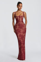 Polina Maxi Dress - Burgundy Dress XS Babyboo Fashion Premium Exclusive Design