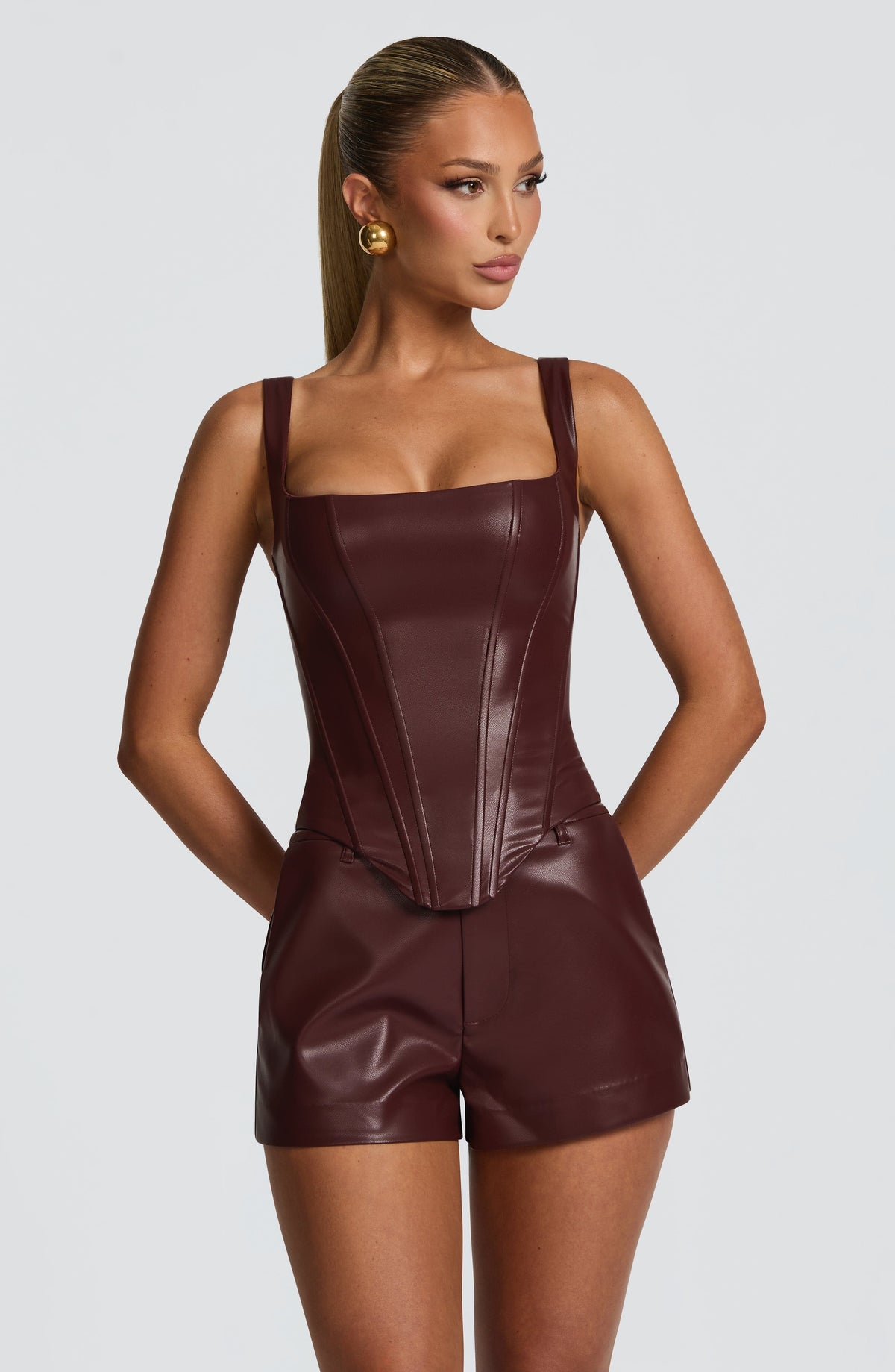 Raisa Corset - Burgundy Tops Babyboo Fashion Premium Exclusive Design