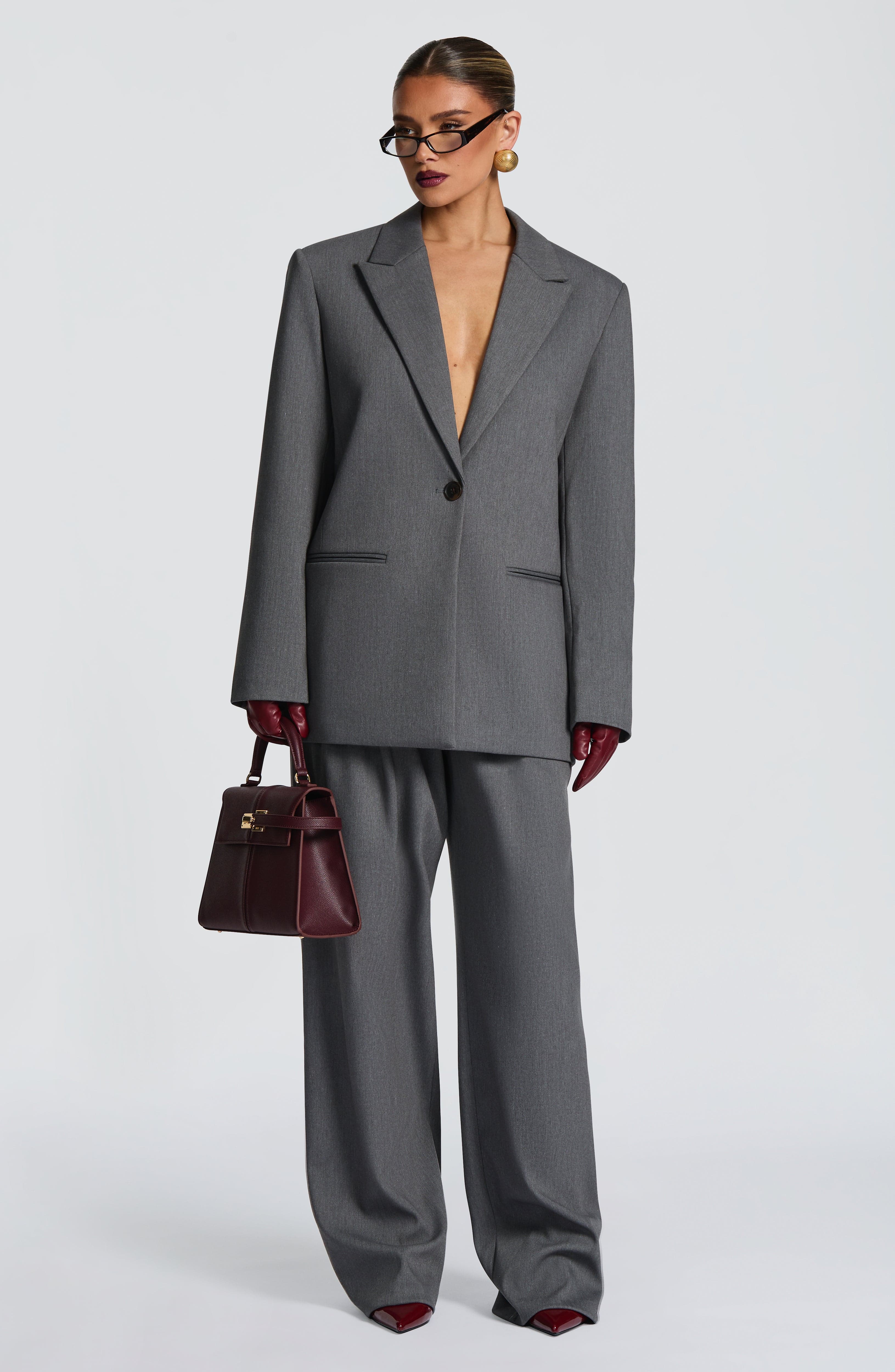 Reece Blazer - Grey Marl Jacket Babyboo Fashion Premium Exclusive Design