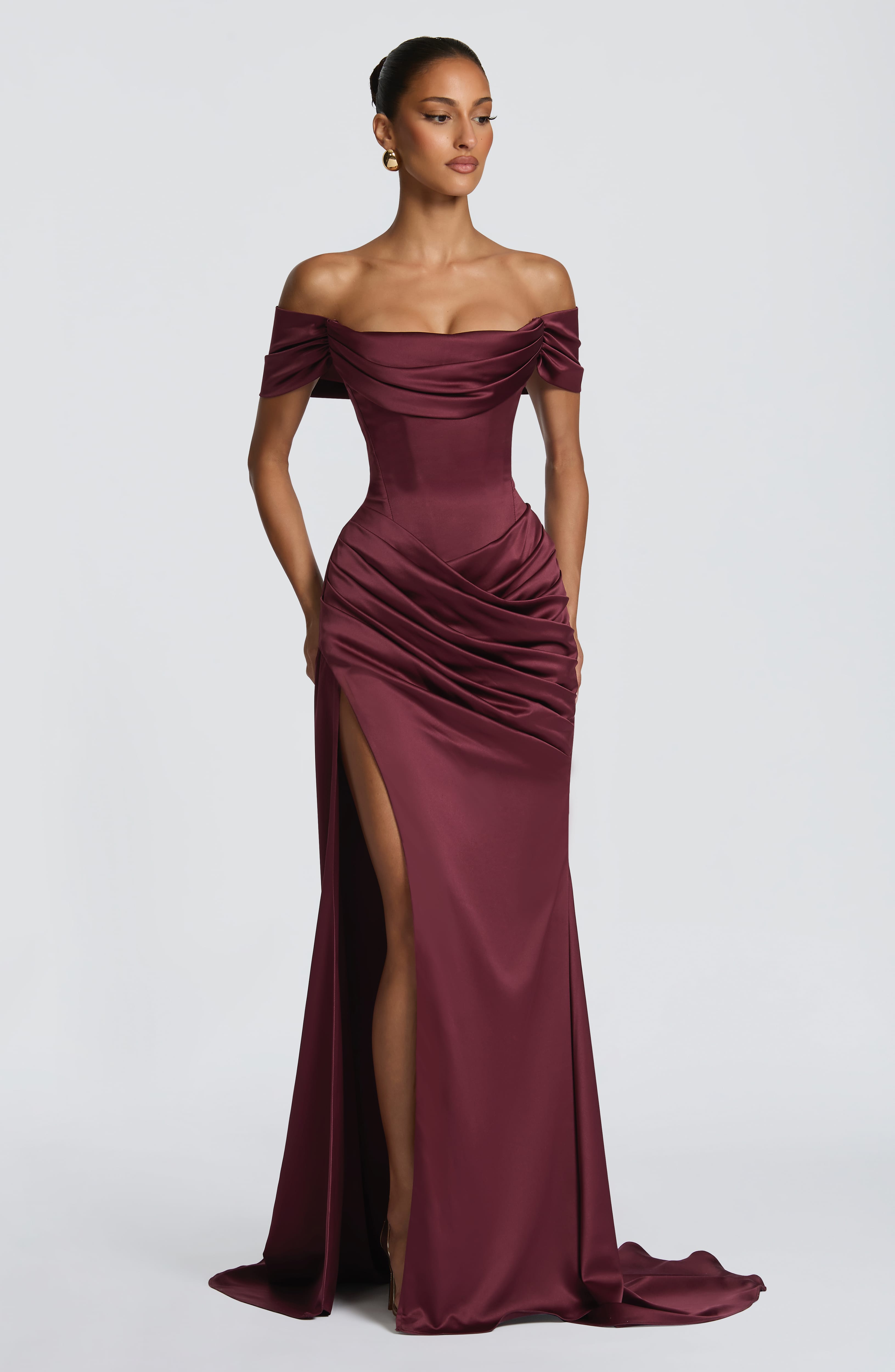 Riona Gown - Cherry Lacquer Dress XS Babyboo Fashion Premium Exclusive Design