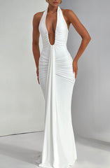 Rosetta Maxi Dress - White Dress Babyboo Fashion Premium Exclusive Design
